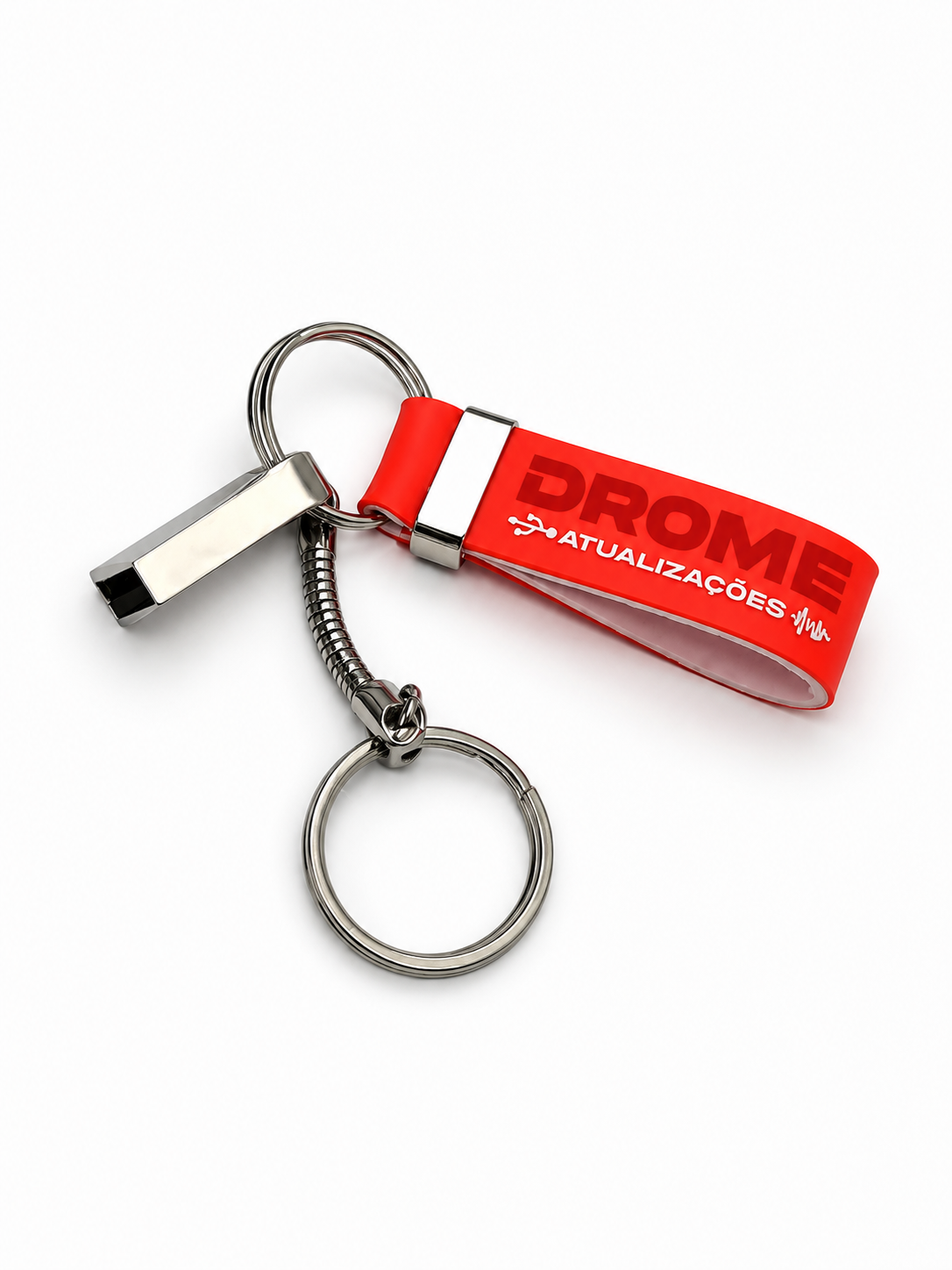 Pen-drive vermelho personalizado DROME Atualizações